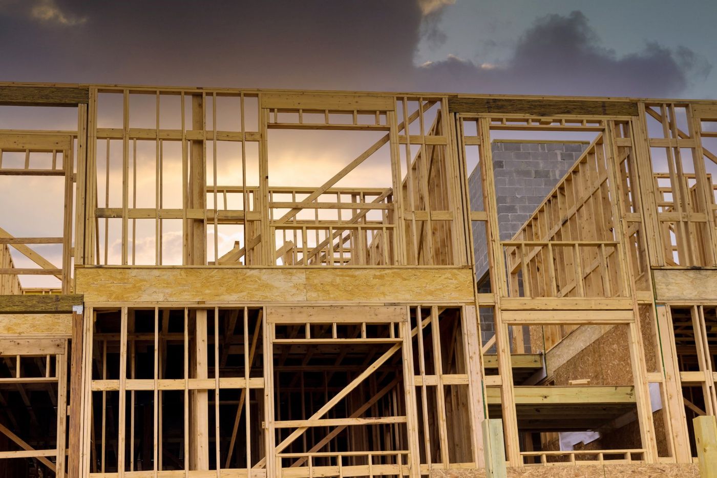 Two-storey addition framing, Glen Cove NY