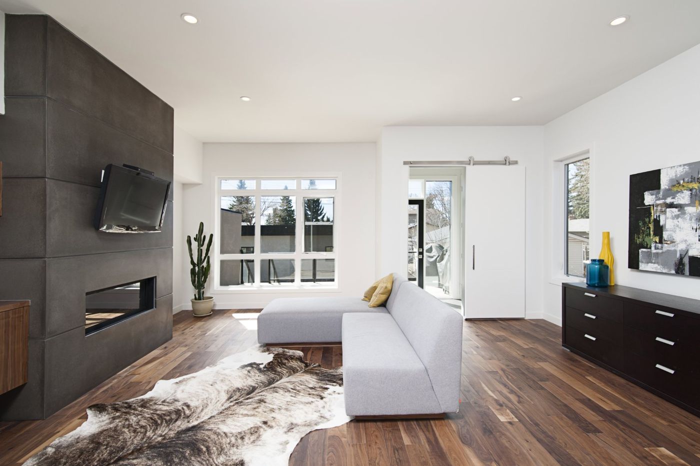 Finished lower-level family room, Glen Cove NY